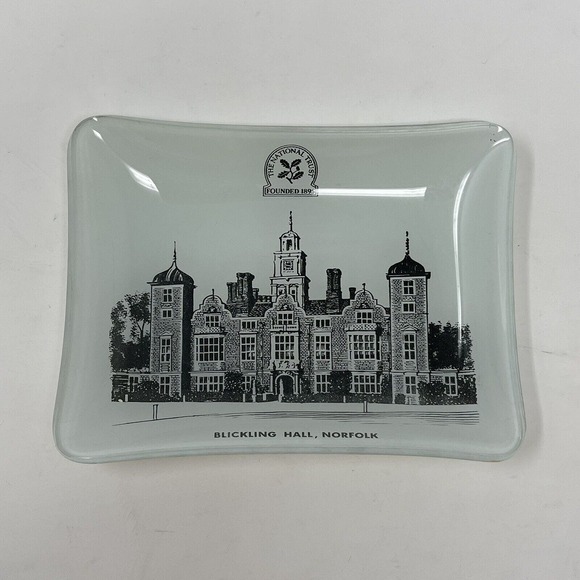 Glass Trinket Dish Ashtray Blickling Hall Norfolk National Trust Founded 1895 - Picture 1 of 5